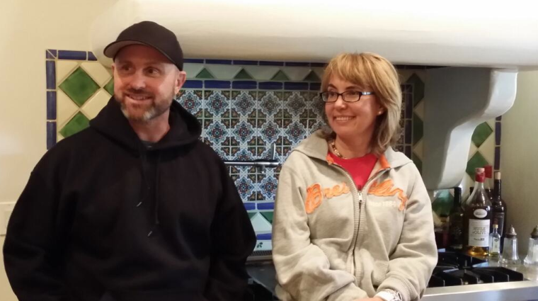Gabby Giffords lands safely after skydiving on Jan. 8 anniversary